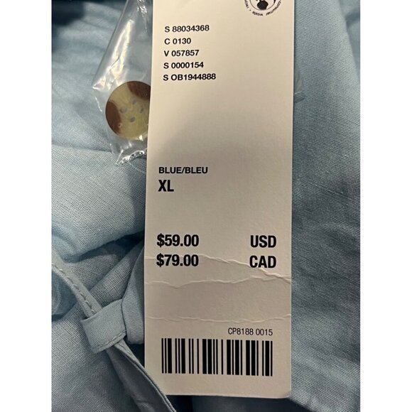 Urban Outfitters BDG Shift Babydoll Blue Denim Button Sleeveless Cotton Dress XL - Picture 8 of 10